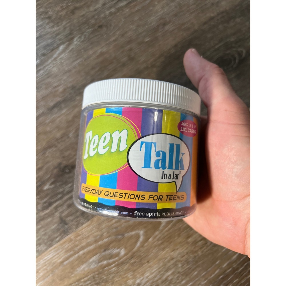 Free Spirit Publishing Teen Talk In a Jar Teens OS Multicolor Conversation Cards